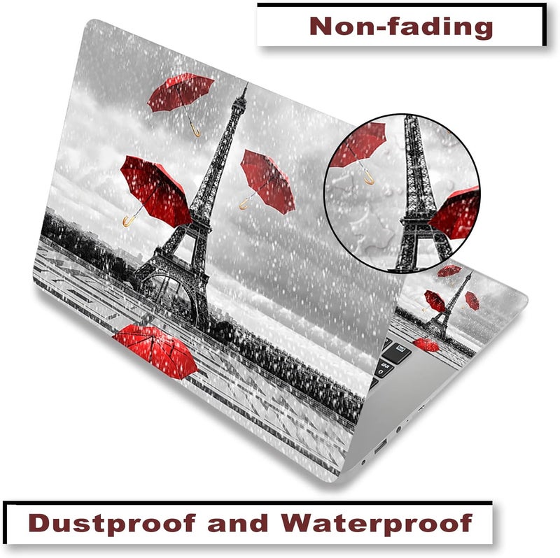 ARTSO 12 13 14 15 15.4 15.6 Inches Laptop Skin Sticker Decal Universal Netbook Skin Sticker Reusable Soft Notebook Art Protector Cover Decal, Paris Tower - Image 3